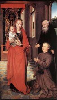 Hans Memling : Virgin and Child with St Anthony the Abbot and a Donor